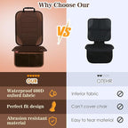 Sinvitron Car Seat Protector for Child Car Seat, Waterproof Car Seat Cover for Leather and Fabric Seats, 2 Mesh Pockets, Non-Slip Bottom, Thick Padding Cushion(1 Pack, Brown)
