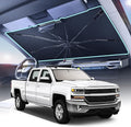 [2025 Upgrade]Coverado Sunshade for Car Windshield, UPF80+ Full-size Trucks/SUVs Windshield Sun Shade Blocks Heat & UV Rays, Thickened Vinyl Coating Keep Cool and Protect Interior, Foldable L 61”x34”