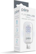 Pure Enrichment PureSpa USB Personal Aroma Diffuser - Portable, BPA-Free Essential Oil Diffuser with 3 Aromatherapy Refill Pads - Ideal for Car, Computer, and Travel