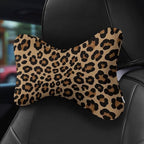Car Neck Pillow 2 Pieces Travel Pillow Compatible with Wild Cheetah Leopard Print for Head Rest Neck Support Head Cushion Support for Car Seat Airplanes Sleeping