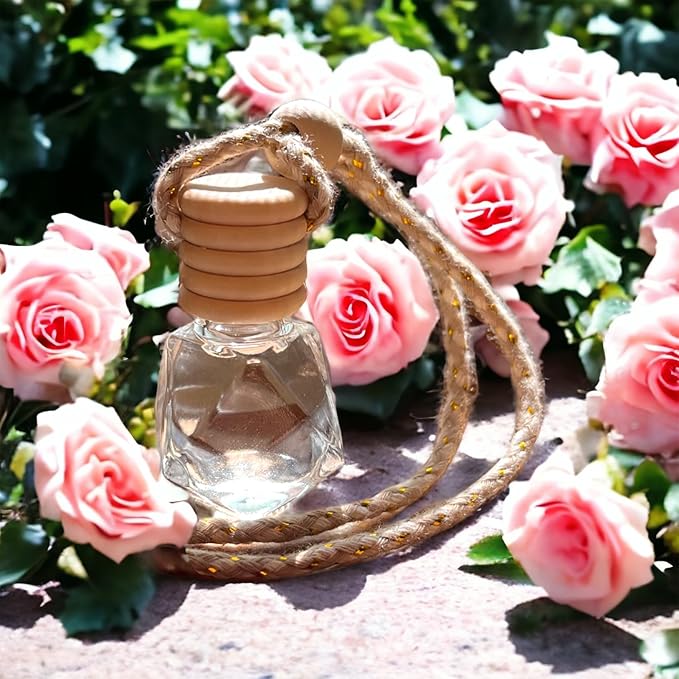 Hanging Fragrance Diffuser (Rose Petals) | HANDMADE | Cute Car Accessory | Long-Lasting Scent | Air Deodorizer, Freshener