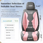 Coverado Car Seat Covers, Front Covers for Cars, Car Seat Cover Front Seats, Automotive Seat Cover, Waterproof, Leather Car Seat Cushion, Universal Interior Seat Protectors for Most Cars Black