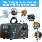 Ozone Generator 98,000mg/h, Commercial Ozone Machine Odor Removal, High Capacity Ozone Machine, Home Ozone Generator for Car, Home, Smoke, Pet, etc (Black) - by TTDMK