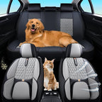 Car Seat Cover Set, Black and Gray, Automotive Interior Accessories, with Lumbar Support, Premium Nappa Leather, Waterproof, Protects and Upgrades Your Car Interior, Fits Most Vehicles