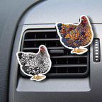 WIRESTER Set of 2 Fresh Scented Car Air Freshener Vent Clip, Decorative Accessories, Interior Decoration for Cars - Shih Tzu, Puppy, Pug Dogs, Bulldogs, Cats, Silkie, Cochin, Dutch Bantam Chickens