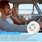 Car Fragrance Holder Compatible with Bath & Body Works Refills (Not Included), Air Freshener Vent Clip or Visor Clip, Refillable Scent Holder, Easy to Open Car Diffuser Accessory (White)