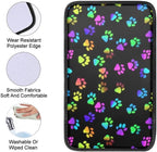 Dreaweet Colorful Dog Paw Print Center Console Cover Cute Armrest Cover for Car Soft Comfortable Arm Rest Cover Pad for Truck SUV Car Center Console Cover Replacement