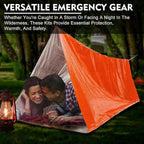 Emergency Survival Tent Shelter- 2 Person Mylar Emergency Tube Tent Survival Kit