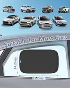Car Window Shades for Baby【8 Suction Cups & Static Cling】 2 Pack-21"x14" Side Window Cover for Child,Certified Sunshades for Kids to Block 99.9% UVR, Sun Shade Universal Fit Most of Cars