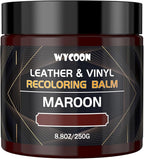 Leather Recoloring Balm & Color Restorer | Maroon Leather Dye, Paint & Repair Kit for Furniture, Couches, Car Seats, Shoes | Restore Faded & Scratched Surfaces
