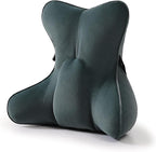 Lumbar Support Pillow(Pat. Pend) for Lower Back Pain Relief – Multi-Functional Ergonomic Lumbar Cushion, Reading Pillow for Office Chair, Car Seat & Sofa,Charcoal Gray