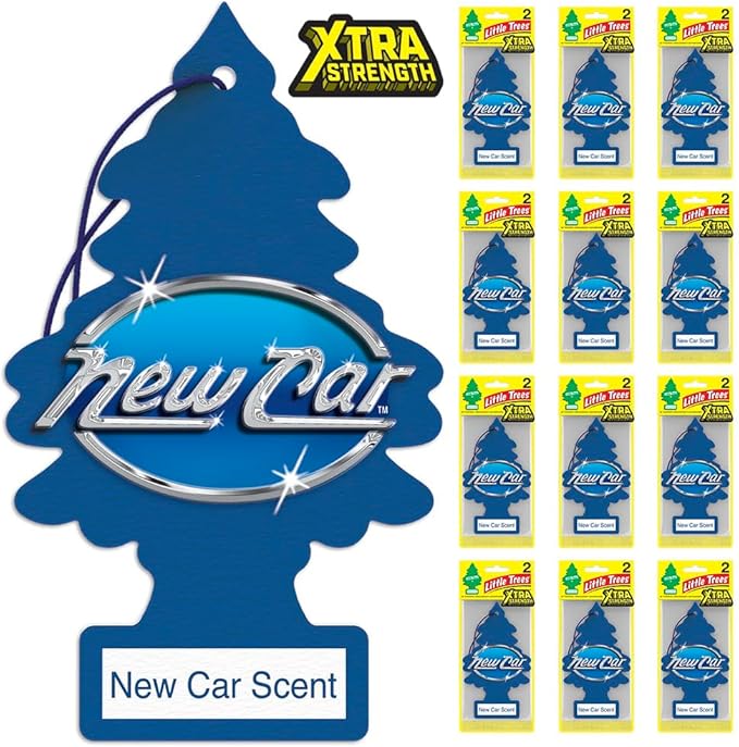 LITTLE TREES Car Air Freshener | Xtra Strength Provides Long-Lasting Scent for Auto or Home | Extra Boost of Fragrance | New Car Scent, 24 Air Fresheners