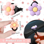 Tallew 12 Pcs Daisy Flower Car Accessories Vent Clip Cute Colorful Flower Car Accessories Air Conditioning Outlet Air Freshener Vent Clip Charm Interior Decor for Women