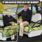 Biyejit Golf Cart Seat Covers with 4 Pockets Golf Cart Seat Towel Blanket Fits 2-Seat Golf Carts, Golf Cart Accessories