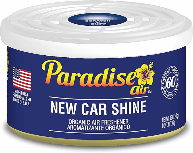 2 Pc Paradise Organic Air Freshener New Car Shine Scent Fiber Can Home Car Aroma