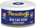 2 Pc Paradise Organic Air Freshener New Car Shine Scent Fiber Can Home Car Aroma