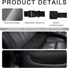 Car Towel Seat Cover, Waterproof Sweating Non-Slip Premium Soft Towel Carseat Protector, Universal Machine Washable Car Truck SUV Front Seat Cover for Gym Workout Beach Hiking (Gray, Rear)