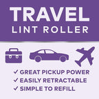 Scotch-Brite Retractable Lint Rollers 2-Pack, Portable Travel-Size Lint Removers for Pet Hair on Clothes, Furniture & Car, 3 in x 8.5 in Mini Rollers, 30 Sticky Sheets Each