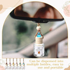 24 Set Christmas Hanging Car Air Freshener Car Diffuser Bottles Bulk Employee Appreciation Gifts Empty Glass Perfume Bottle with Resin Ducks and Merry Ducking Christmas Tags for Essential Oil