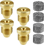 4 Pack Universal Thread Nozzle Tips and Mesh Filter, Assorted Sizes Foam Cannon Orifice Nozzle Tip and Foam Maker for Snow Lather Lance