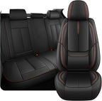 Fit for 98% of Mercedes Benz Car Seat Covers, Premium Nappa Leather Seat Cover, Fully Wrapped Protect Modern Style Seat Cover (5-Seat Standard, Black & Coffee)
