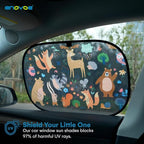 Enovoe Car Window Shades (4 Pack) - Sun Shade Blocker for Baby & Children, Cling Windows Cover, Glare Shield and UV Rays Protection, Side Window Screens for SUV, Mesh Car Windows Shade (21"x14")