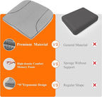 kingphenix Premium Car Seat Cushion, Memory Foam Driver Seat Cushion to Improve Driving View- Coccyx & Lower Back Pain Relief - Seat Cushion for Car, Truck, Office Chair (4D Mesh Gray)