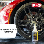 P & S Professional Detail Products Iron Buster Wheel & Paint Decon Remover - pH Balanced, Safe on Alloy, Chrome, Steel & Aluminum Wheels - 16 oz Spray