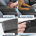for 2025 2026 BMW X3 Center Console Cover for BMW X3 G45 (30 xDrive/M50 xDrive), Comfy&Cushion Leather Armrest Cover 2026 2025 X3 Interior Accessories (Black-Padded)