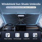 Autorder Windshield Sun Shade Umbrella for 2019-2026 Chevrolet Silverado/GMC Sierra Accessories,Upgraded Ice Crystal Material,Easy Setup Umbrella Sunshade for Car Windshield,100% Sun Blocking