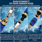 Jet Nozzle for Garden Hose, High Pressure Power Washer Wand with 3 Different Hydro Nozzles and Quick Connectors for Gutter Patio Car Pet Window 18 Inch (Dark Blue)