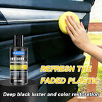 Black Trim Plastic Restorer for Cars – Refreshes Faded Plastic, Vinyl & Rubber Trim with Polish for Deep Shine – Protects Against UV & Dirt – Black Exterior & Interior Care for Detailing - 30ml *2.
