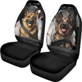 ELEQIN Car Seat Covers, Funny German Shepherd Seat Cover Front Car Seat Cushion, Front Auto Protector Universal Fit Most Cars, Automotive Interior Accessory