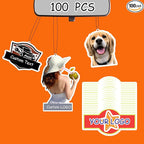 100PCS Custom Air Fresheners with Picture - Personalized Double Sided Picture Air Freshener, Customized Air Freshener for Car Wardrobe, Bathroom, Wardrobes, Anniversary Presents (Irregular Shape)