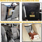 DYKESON Dog Car Net Barrier Pet Barrier with Car Mesh Organizer for Dog & Child, Safety Divider with Storage Pouch, Easy Install for Cars & SUVs