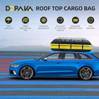 Car Rooftop Cargo Carrier Bag,100% Waterproof Heavy Duty 1000D Car Top Carrier,21 Cubic Feet Car Roof Bag for All Vehicle with/Without Rack,Anti-Tear Anti-Slip Mat, Luggage Lock,6 Door Hooks