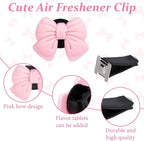 6 PCS Pink Bow Car Air Vent Clips, Cute Air Freshener Clip, Pink Bow Car Accessories, Coquette Airs Conditioning Vents Decorations, Interior Girly Cars Accessories for Women Cars Truck Suv