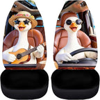 Goose Car Seat Covers Cool Comfortable Car Seat Cover for Front Seats Set of 2 Removable Automotive Accessories Elastic Polyester Suitable for Most Cars,SUV,Sedan