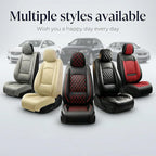 Fit Palisade Car Seat Covers for Hyundai Palisade 2020-2026 - Premium Leather, Waterproof, All-Weather, Airbag Compatible, Breathable, Easy Install,Only 2 Front seat Covers,Redline
