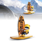 Car Air FreshenerThe Little Bear sways with The car Refillable Air Purifier for Car Interior Dashboard Decorations Accessories Ny-Flag（Yellow）