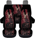 KEIAHUAN Universal Front and Bench Seat Covers American Flag Camo Deer Hunting Car Seat Cover Auto Accessories for Most Sedans,SUVs,Truck,Vans