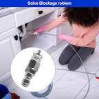 Pressure Washer Sewer Jetter Nozzle with Stainless Steel, Mini Compact Durable Sewer Jet Nozzle,Pressure Drain Jetter Hose Nozzle,1/4'' Quickly Connector, 5000 PSI (1 set)