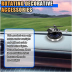 Helicopter Car Air Fresheners with Solar Rotating, Creative Car Perfume Decoration, Car Airplane Fragrance Diffuser for Car, Home, Office (Silver)