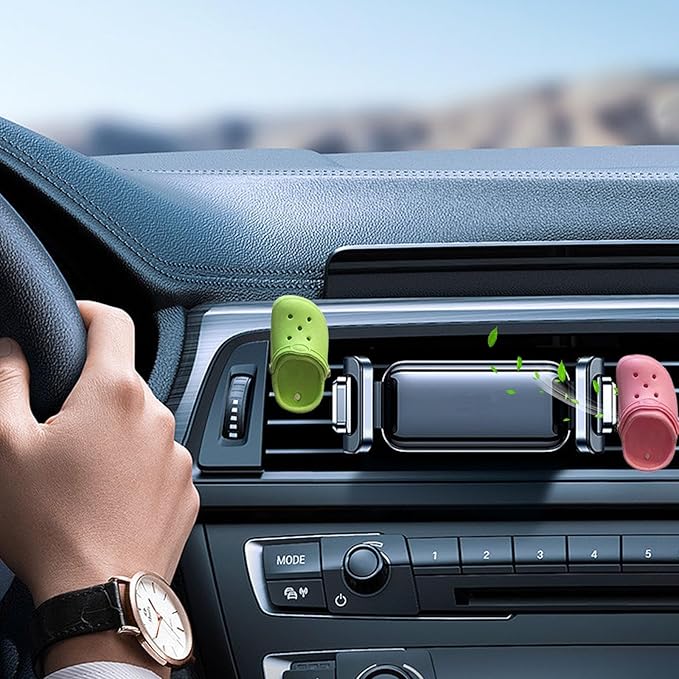 4 Pcs Air Vent Clip Accessories Cute Shoe Car Air Freshener Vent Clips with Refills Solid Fragrance Replacement Pads Car Perfume Clip Cars Interior Decor Accessories for Men/Women