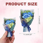 uxcell Sky Blue Small Bouquet Car Air Freshener Vent Clips, Mini Decorative Rose Bouquet with Fragrance Diffuser for Women, Automotive Air Freshener Decoration, Style 1