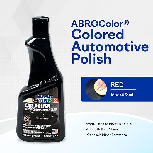 ABRO Black Car Polish: Scratch Remover for Vehicles and Paint Scratch Repair Restorer Wax, Polishing Compound for Car Detailing, Paint Scratch Repair for Vehicles, Scratch Remover 16oz.