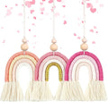 Frienda 3 Pieces Boho Rainbow Car Charm Essential Oil Diffusers for Car Cute Air Fresheners Handmade Hanging Accessories Decor(Classic Style)
