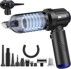 Car Vacuum Portable Cordless High Power Small Handheld Vacuum Cleaner 4-in-1 Compressed Air Duster & Air Blower & Pump Hand Held Mini Vacuum for Christmas Cars,Office,Home Cleaning