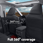 coverdream 2026 Rav4 Seat Covers Custom Fit for 2026 Toyota Rav4 Hybrid (SE,XSE) & PHEV GR Sport SUV,Full Set Polyester Car Seat Protector Black