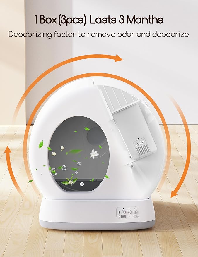 MeoWant Pet Odor Eliminator, Automatic Cat Litter Box Odor Deodorant Gel Only Suitable for MW-SC01/MW-SC02/MW-SC03/ MW-SC09 Cat Litter Box 3Pcs